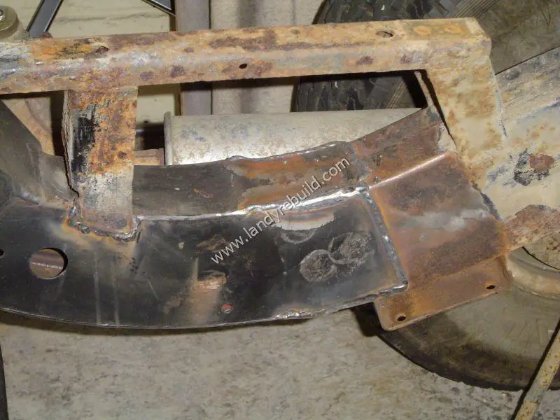 Chassis leg weld detail